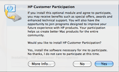 HP Installer, Choice